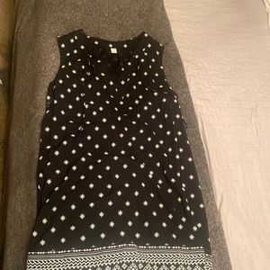 Black and white straight dress